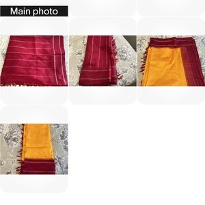 Yellow with Red Border Kanjeevaram silk saree